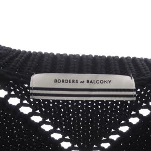 BORDERS at BALCONY 23SS SPRING CHUNKY KNIT CARDIGAN クロップド 36 チャコール