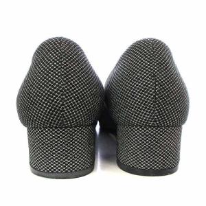 CHANEL ココマーク パンプス チャンキーヒール 23cm グレー