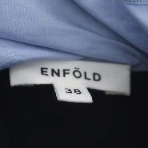 ENFOLD 23SS LAYERED DRESS フリルカラー 38 ダークネイビー