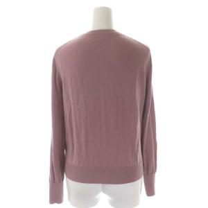 BLUE LABEL CRESTBRIDGE ノーカラーカーディガン 長袖 ウール 38 スモークパープル