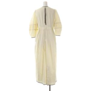 ELENDEEK 23SS BLACK PIPING COCOON OP ワンピース ブラックパイピング ロング パフスリーブ 七分袖 02