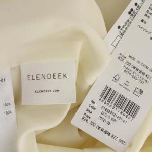 ELENDEEK 23SS BLACK PIPING COCOON OP ワンピース ブラックパイピング ロング パフスリーブ 七分袖 02