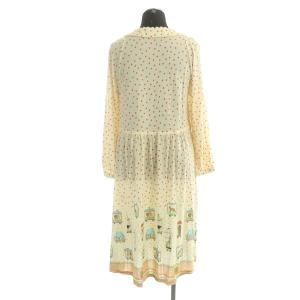 franche lippée ドット柄 ワンピース ロング 長袖 レース ラメ M アイボリー