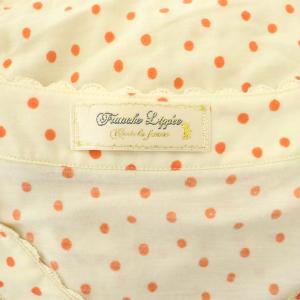 franche lippée ドット柄 ワンピース ロング 長袖 レース ラメ M アイボリー