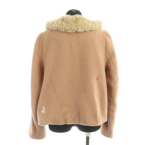 franche lippée 刺繍 ショートコート フェイクファー M ピンク