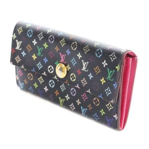 LOUIS VUITTON モノグラム ポルトフォイユサラ 長財布 二つ折り財布 マルチカラー 黒 ブラック M93747