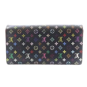 LOUIS VUITTON モノグラム ポルトフォイユサラ 長財布 二つ折り財布 マルチカラー 黒 ブラック M93747