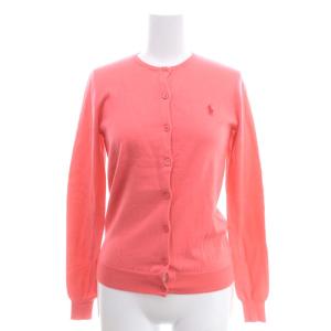 コットン ニット カーディガン 長袖 XS ピンク