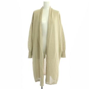 vingt-trois 21SS ペーパーブレンドコードロング カーディガン ニット 長袖 コットン混 38 ライトベージュ