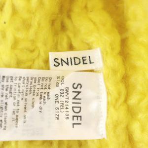 SNIDEL 21AW バックオープンローゲージニットプルオーバー セーター 長袖 F 黄 イエロー