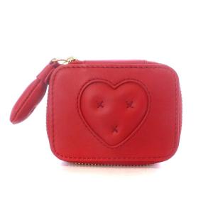 chubby heart ジュエリーケース アクセサリーケース ポーチ レザー 赤 レッド