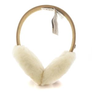 UGG australia 耳当て イヤーマフ スエード レザー ワンポイント 茶 ブラウン