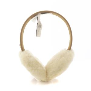 UGG australia 耳当て イヤーマフ スエード レザー ワンポイント 茶 ブラウン