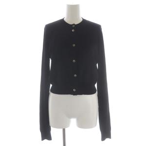 23AW LAYERED CARDIGAN カーディガン レイヤード クロップド丈 長袖 38 黒 ブラック