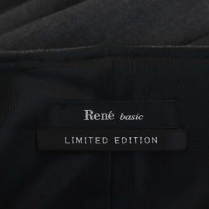 René ベーシック basic LIMITED EDITION 半袖ワンピース フロントジップ ひざ丈 34 グレー