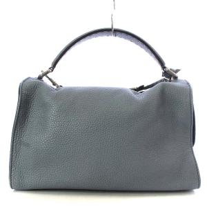 FENDI 8BL137 selleria レイ ハンドバッグ ショルダーバッグ 2way レザー ブルー