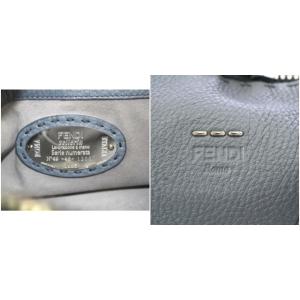 FENDI 8BL137 selleria レイ ハンドバッグ ショルダーバッグ 2way レザー ブルー