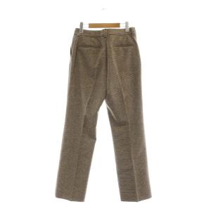 EVERYDAY I LIKE 21AW Slim Flare スリムフレアパンツ チェック 38 茶 ブラウン ベージュ