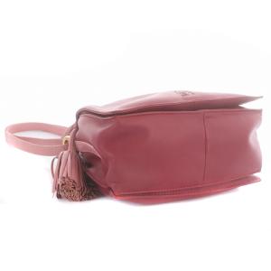 LOEWE フラメンコナッパレザーショルダーバッグ レザー タッセル ピンク