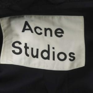 Acne Studios ウールファンネルネックコート アウター ロング 34 チャコールグレー