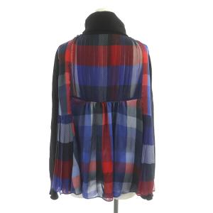 sacai 22AW Plaid Wool Knit Pullover 切替 ニット チェック 長袖 1