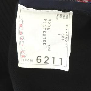 sacai 22AW Plaid Wool Knit Pullover 切替 ニット チェック 長袖 1