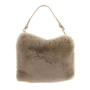 ANAYI 23AW ハンドバッグ 2WAY フェイクファー ベージュ