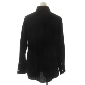 MADISONBLUE ウールロングスリーブシャツ 長袖 前開き 00 XS 黒 ブラック