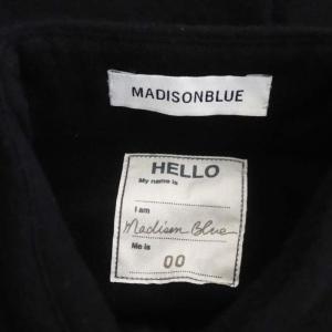 MADISONBLUE ウールロングスリーブシャツ 長袖 前開き 00 XS 黒 ブラック