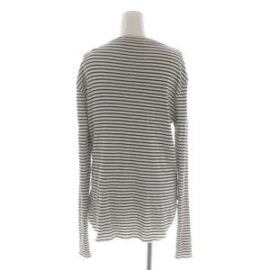 L'Appartement 23SS Border Rib Longsleeve T-sh Tシャツ カットソー ボーダー 長袖 オフホワイト 黒 ブラック