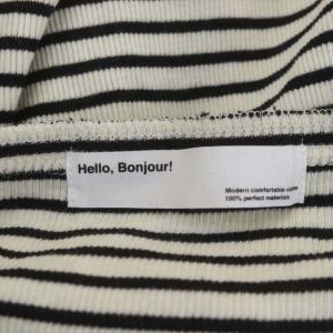 L'Appartement 23SS Border Rib Longsleeve T-sh Tシャツ カットソー ボーダー 長袖 オフホワイト 黒 ブラック