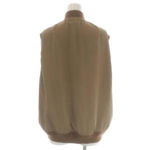 REMI RELIEF ポリエステルジップアップベスト リブ M 茶 ブラウン