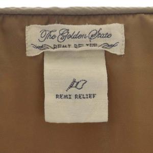 REMI RELIEF ポリエステルジップアップベスト リブ M 茶 ブラウン