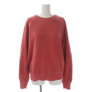 A Little Heart Sweat スウェット プルオーバー トレーナー 長袖 ハート XS 赤 レッド