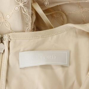 CELFORD 22AW バリエーションチュールギャザードレス ワンピース ロング マキシ丈 九分袖 レース 38 ライトベージュ