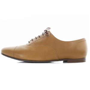 MARGARET HOWELL アイデア idea レースアップ レザーシューズ 24.5cm 茶色 ブラウン