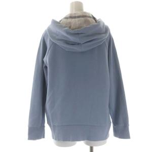 BLUE LABEL CRESTBRIDGE フルジップパーカー スウェット 長袖 フード ロゴ刺繍 38 ライトブルー