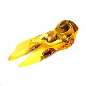 CONCERTO スカーフ カレ90 シルク イエロー