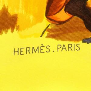 HERMES CONCERTO スカーフ カレ90 シルク イエロー