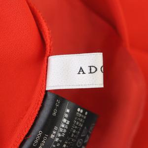 ADORE 23AW クリアドライジョーゼットスカート ヘムスカート ロング マキシ丈 フレア 36 赤 レッド
