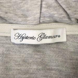 HYSTERIC GLAMOUR ユニオンジャック ガール ジップアップ パーカー F グレー