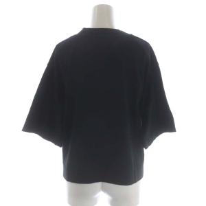 MARGARET HOWELL 22SS COTTON LINEN JERSEY カットソー 五分袖 リネン混 2 黒 ブラック
