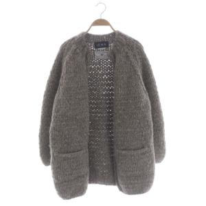 Cecconi Italy ハンドカーディガン ニット 厚手 長袖 アルパカ グレージュ モカ