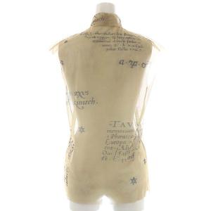 Ameri VINTAGE 22SS HOROSCOPE SKIN TOP シャツ カットソー シアー ノースリーブ スタンドカラー プルオーバー F