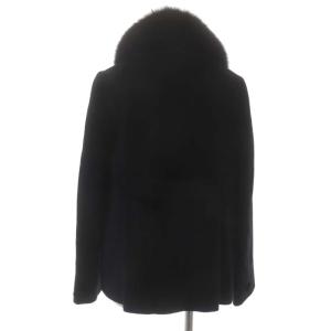 Harrods フォックスファー付きショートコート アウター ダブル 3 黒 ブラック