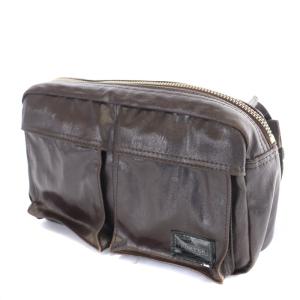 PORTER 吉田カバン フリースタイル ウエストバッグ クロスボディバッグ ナイロン 茶 ブラウン