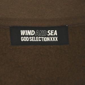WIND AND SEA ×GOD SELECTION XXX ロゴプリント カーディガン スウェット 長袖 Vネック 裏起毛