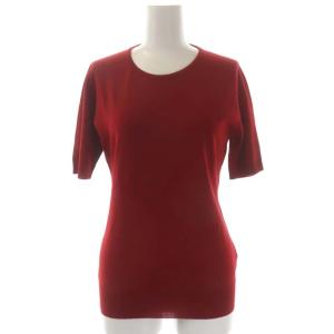 JOHN SMEDLEY アンサンブル 半袖カットソー 長袖カーディガン ニット ウール 無地 S 赤 レッド