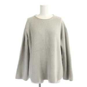 23SS Clean Cottoncash Open Neck LS PO プルオーバー ニット セーター 長袖 リブ カシミヤ混