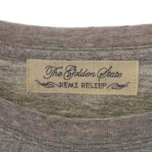 REMI RELIEF クルーネックポケットTシャツ カットソー 半袖 コットン 無地 L グレー